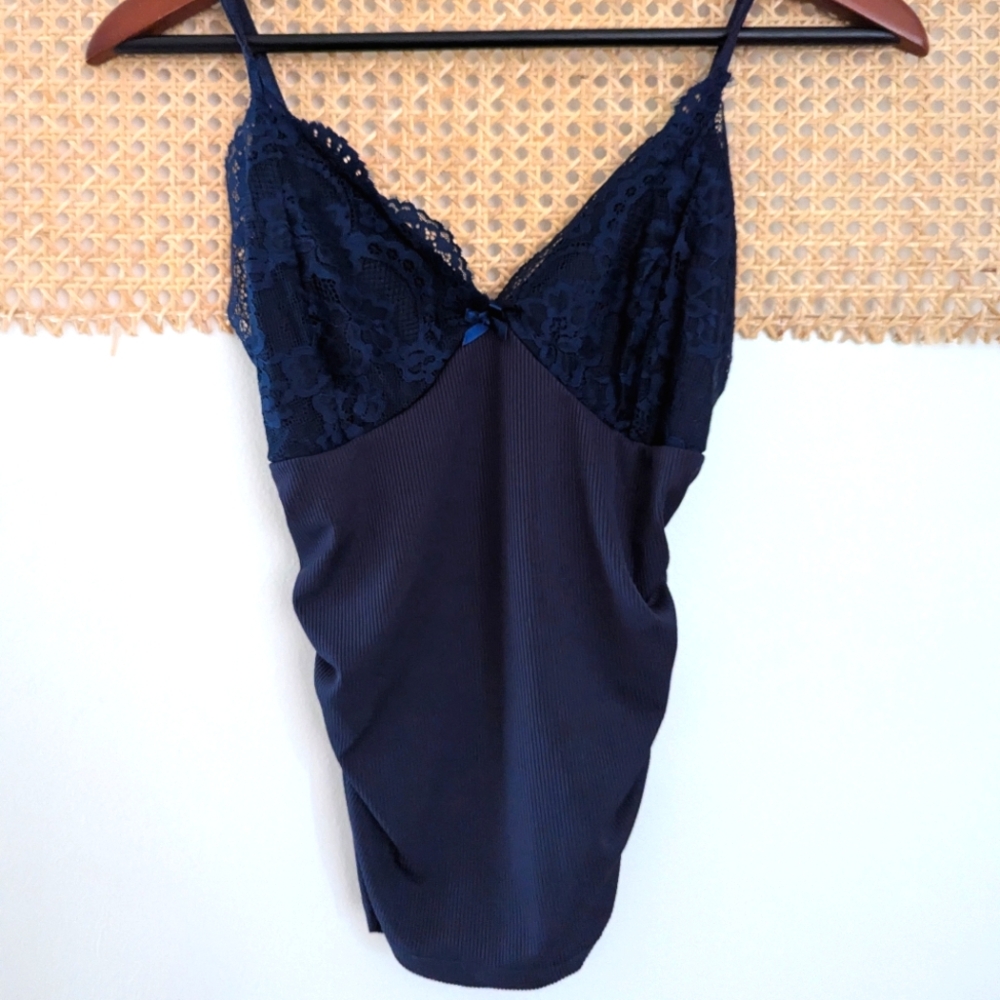 Shein Lace Ruched Cami Tank - Picture 2 of 9